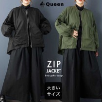 ギャザー入りジップブルゾン (471028）|2025年秋|新着