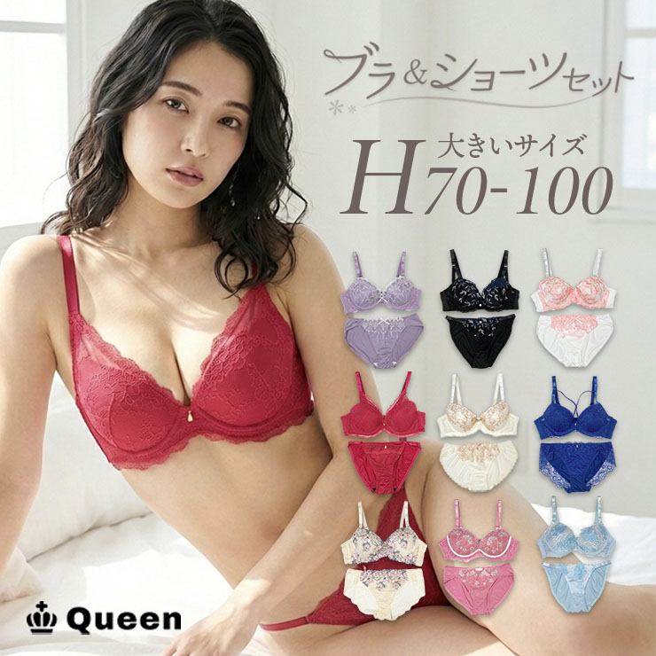 ブラジャーショーツセット（Hカップ・アンダー70/75/80/85/90/95/100） (j3b-h)