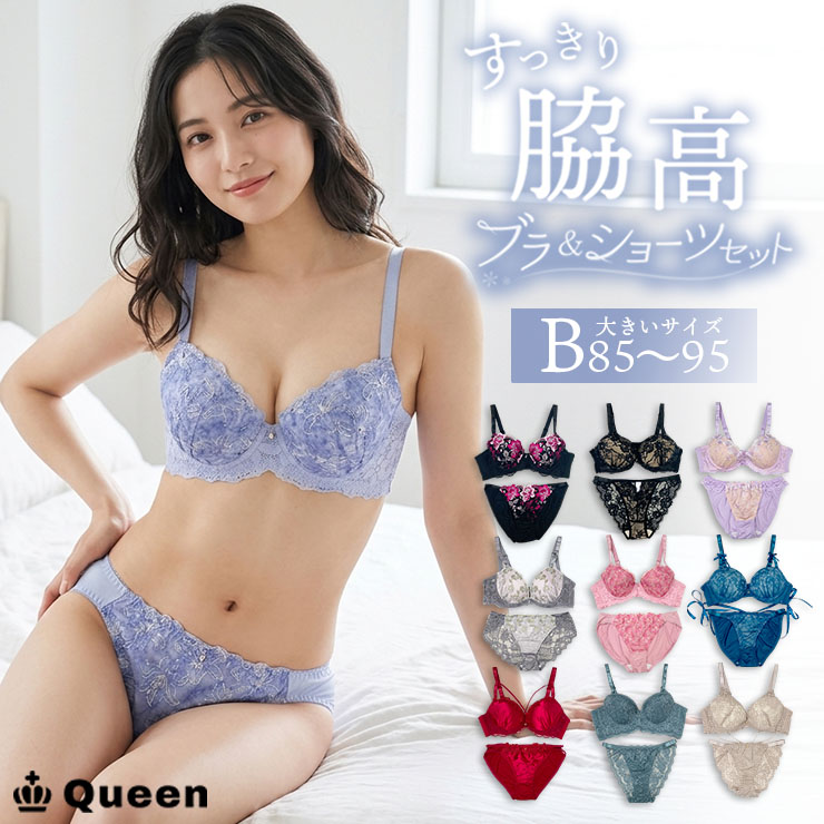 脇高ブラジャーショーツセット（Bカップ・アンダー85/90/95） (j5b-b)
