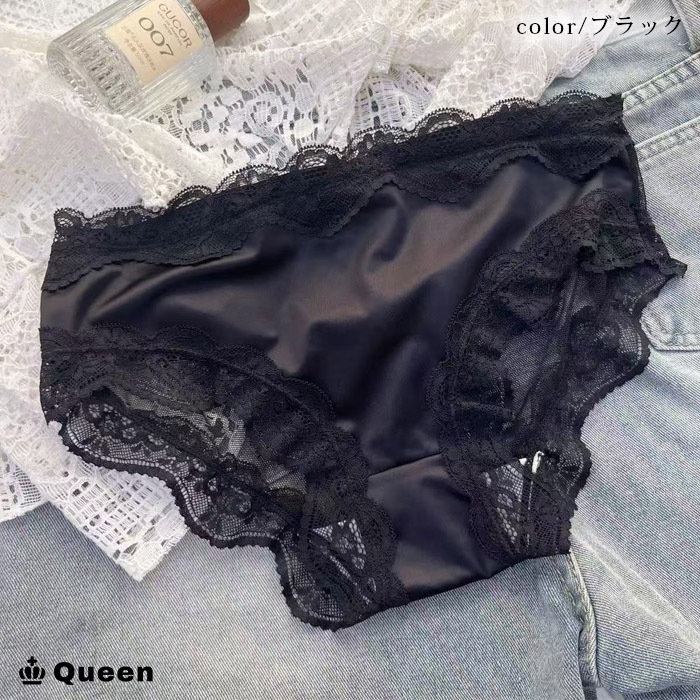 サテンレーススート柄メッシュオープンバックショーツ (s112）