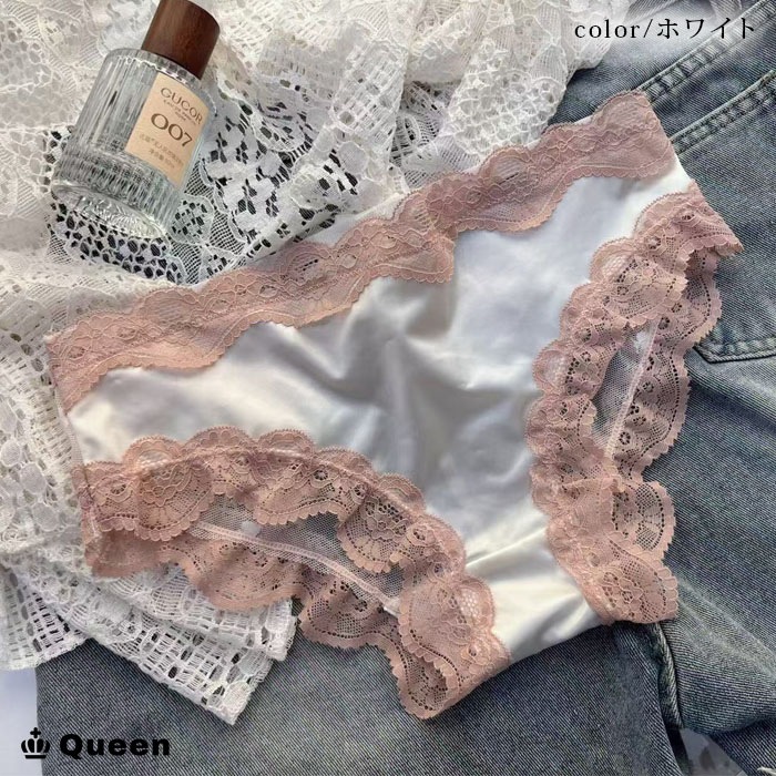 サテンレーススート柄メッシュオープンバックショーツ (s112）