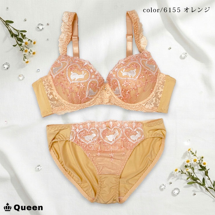 ソフトワイヤーブラジャー＆ショーツセット（Dカップ・アンダー85/90