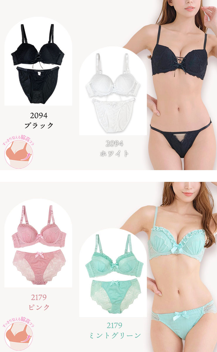 ブラジャー＆ショーツセット（Dカップ・アンダー85/90/95/100） (j2-d)