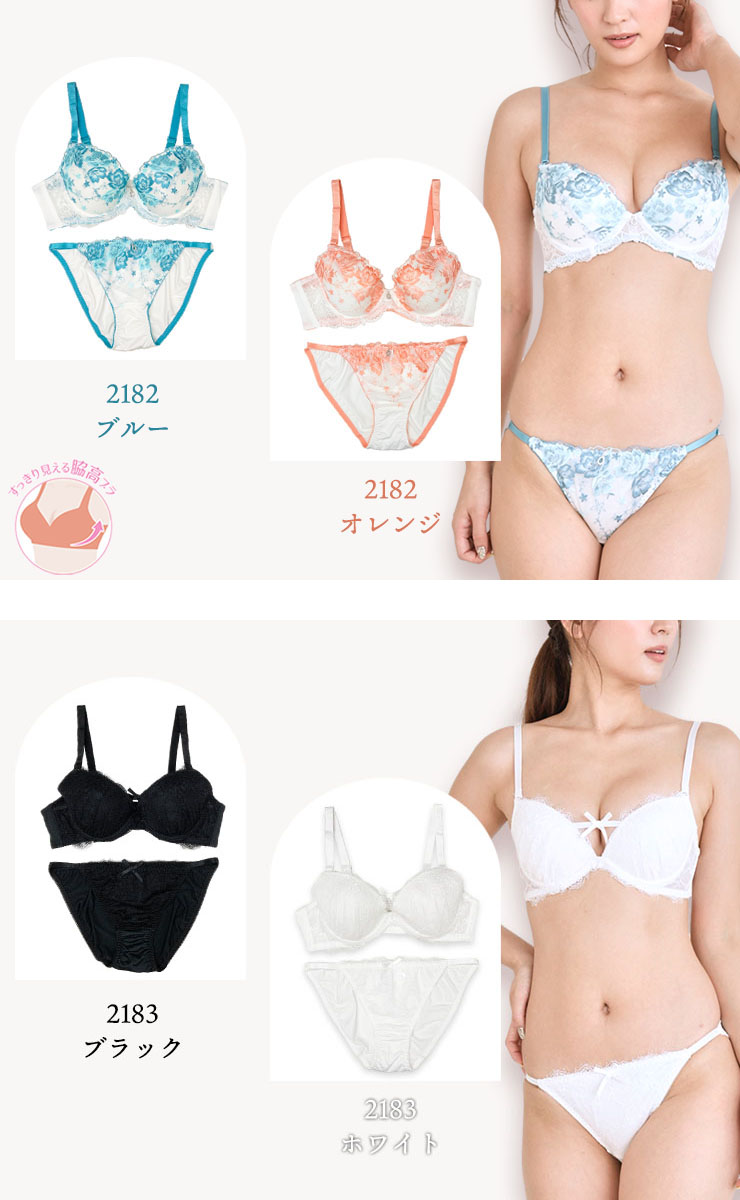 ブラジャー＆ショーツセット（Eカップ・アンダー80/85/90/95/100） (j2-e)