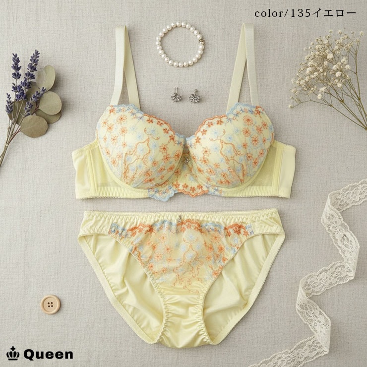 バイリーンカップブラジャーショーツセット (Bカップ アンダー85/90/95) (fg-b)