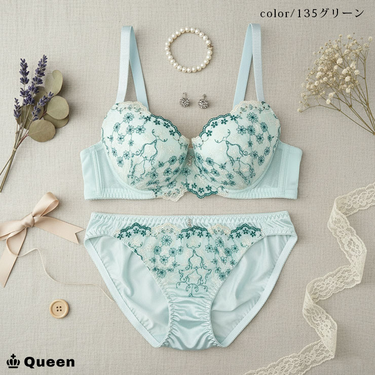 バイリーンカップブラジャーショーツセット （Dカップ アンダー85/90