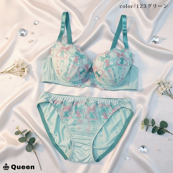 バイリーンカップブラジャーショーツセット (Fカップ アンダー85/90/95/100) (fg-f)