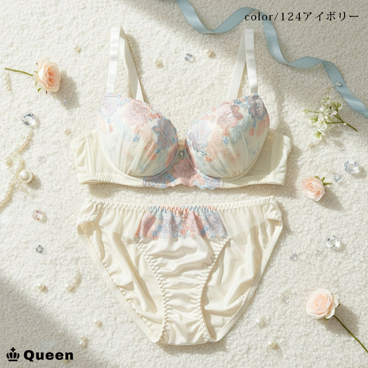 バイリーンカップブラジャーショーツセット (Fカップ アンダー85/90/95/100) (fg-f)