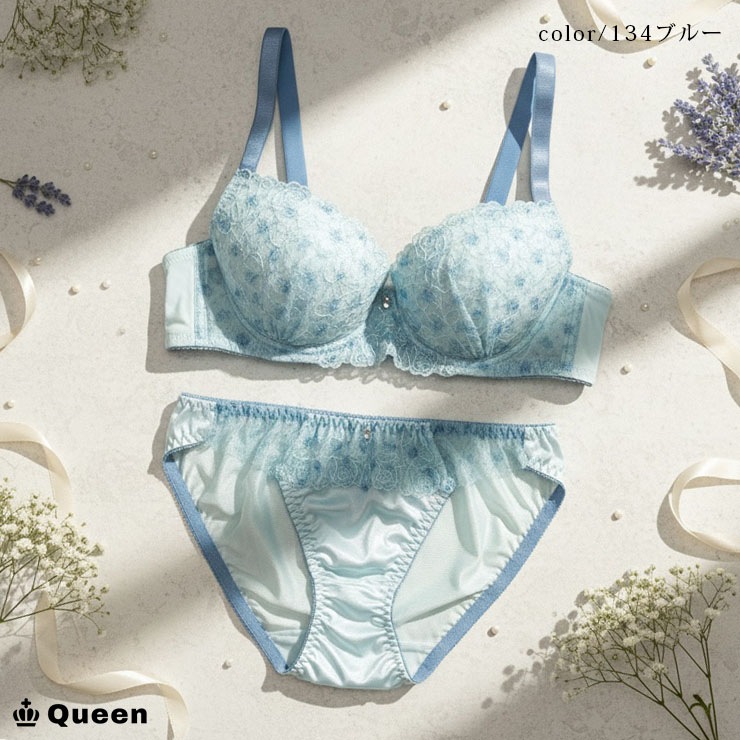 バイリーンカップブラジャーショーツセット (Fカップ アンダー85/90/95/100) (fg-f)