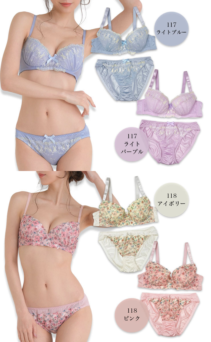 バイリーンカップブラジャーショーツセット （G/Hカップ アンダー70/75/80/85/90/95/100）(fg-2)