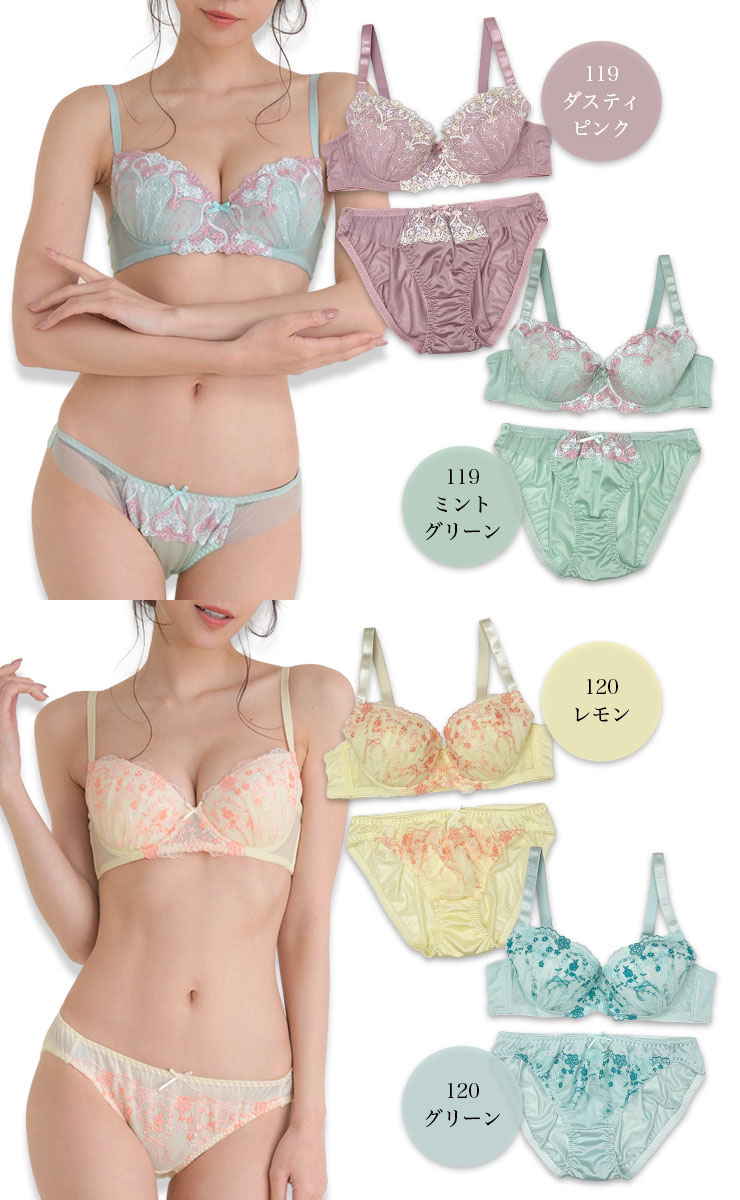 バイリーンカップブラジャーショーツセット （G/Hカップ アンダー70/75/80/85/90/95/100）(fg-2)