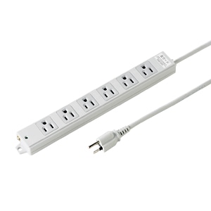 サンワサプライ 工事物件雷ガードタップ（6個口・3m） TAP-K6NSP-3
