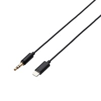 エレコム Lightning-φ3.5変換AUXケーブル（ｽﾄﾚｰﾄ-ｽﾄﾚｰﾄ） AX-L35D05BK