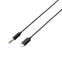 エレコム Lightning-φ3.5変換AUXケーブル（ｽﾄﾚｰﾄ-ｽﾄﾚｰﾄ） AX-L35D10BK