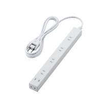 エレコム ほこり防止シャッター付きスリムタップ(雷ガード内蔵) T-NSLK-2620WH