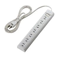 エレコム 抜け止めマグネット雷タップ T-Y3A-2720WH