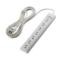 エレコム 抜け止めマグネット雷タップ T-Y3A-2750WH