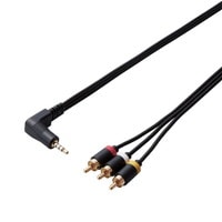エレコム  L型ミニプラグ（4極）RCAピンプラグケーブル DHMLWRY20BK