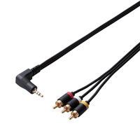 エレコム  L型ミニプラグ（4極）RCAピンプラグケーブル DHMLWRY30BK