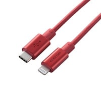 USB C-Lightningｹｰﾌﾞﾙ/準高耐久/1.0m/ﾚｯﾄﾞ