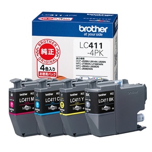 ブラザー LC411-4PK お徳用4色パック インクカートリッジ