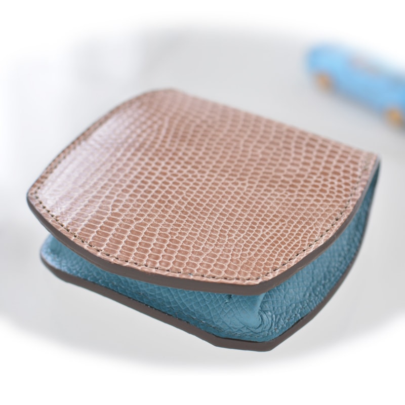 ヴェデッタ　リザード　コインケース　ベージュ