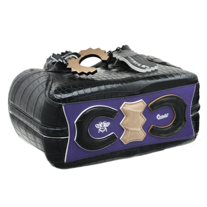 チビナイル　クロコダイル　ハンドバッグ　ギザサブリナ　ブラック