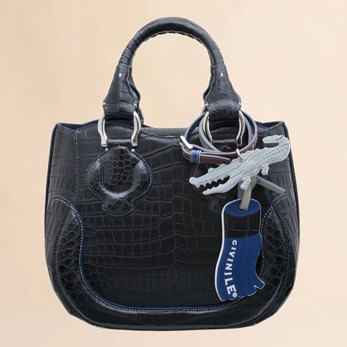 チビナイル　クロコダイル　ハンドバッグ　ルーニー　ブラック
