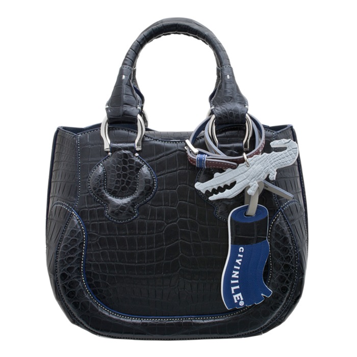 チビナイル　クロコダイル　ハンドバッグ　ルーニー　ブラック