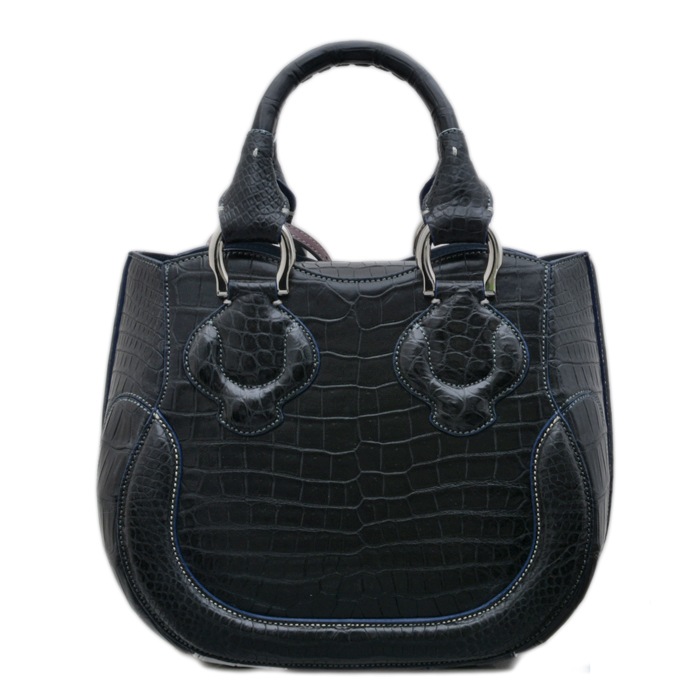 チビナイル　クロコダイル　ハンドバッグ　ルーニー　ブラック