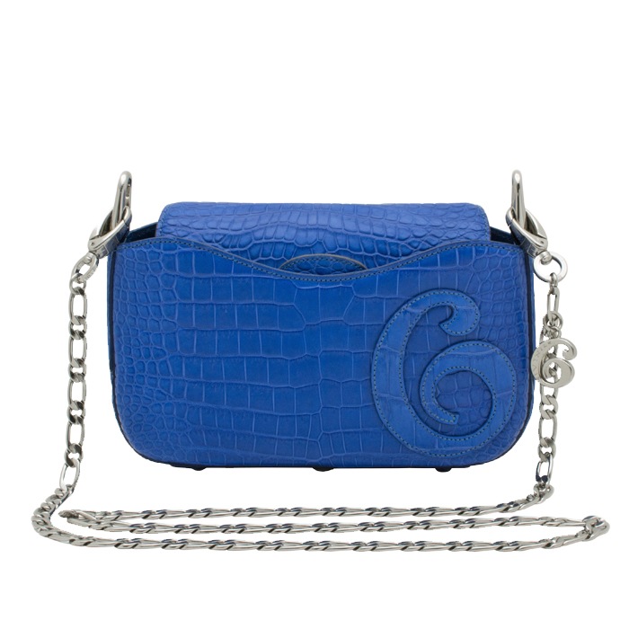 チビナイル　クロコダイル　3way チェーンショルダーバッグ　ロクリーチェ　ブルー