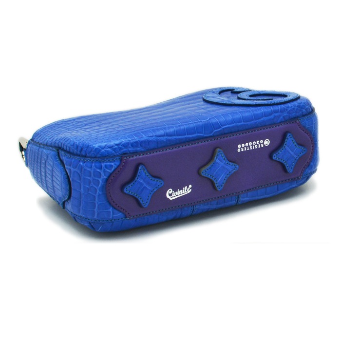 チビナイル　クロコダイル　3way チェーンショルダーバッグ　ロクリーチェ　ブルー