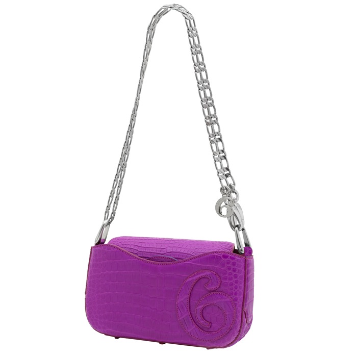 チビナイル　クロコダイル　3way チェーンショルダーバッグ　ロクリーチェ　フューシャピンク