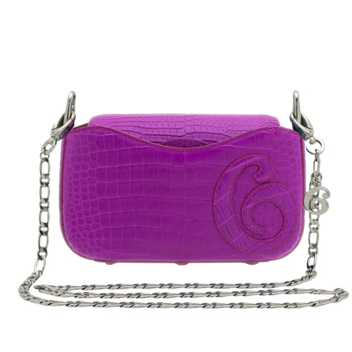 チビナイル　クロコダイル　3way チェーンショルダーバッグ　ロクリーチェ　フューシャピンク