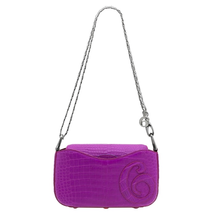 チビナイル　クロコダイル　3way チェーンショルダーバッグ　ロクリーチェ　フューシャピンク
