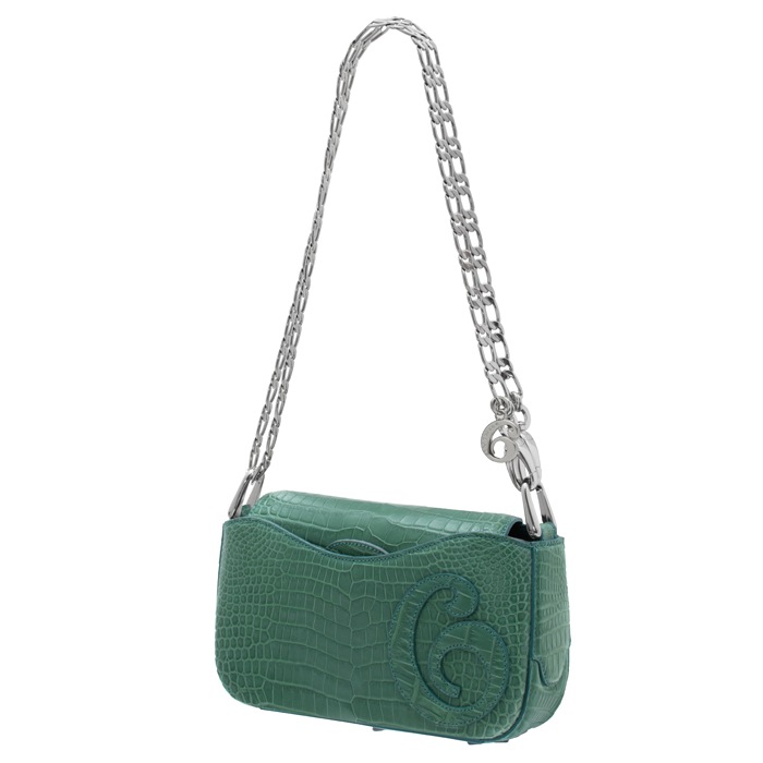 チビナイル　クロコダイル　3way チェーンショルダーバッグ　ロクリーチェ　グリーン