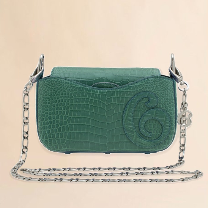 チビナイル　クロコダイル　3way チェーンショルダーバッグ　ロクリーチェ　グリーン