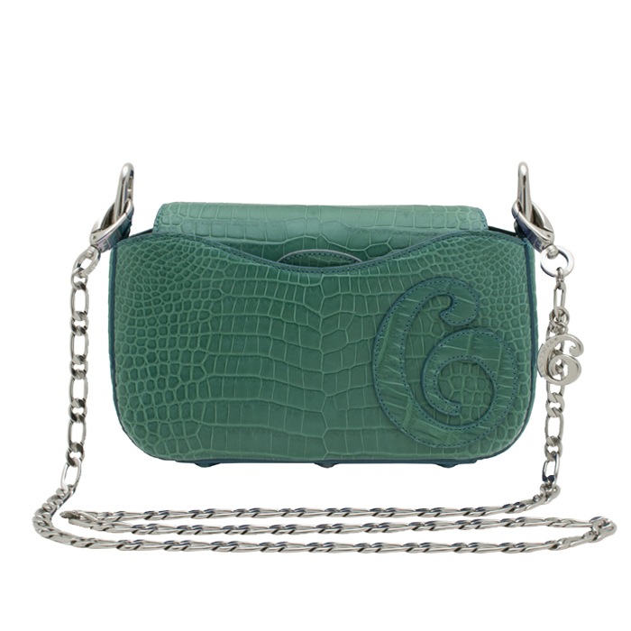 チビナイル　クロコダイル　3way チェーンショルダーバッグ　ロクリーチェ　グリーン