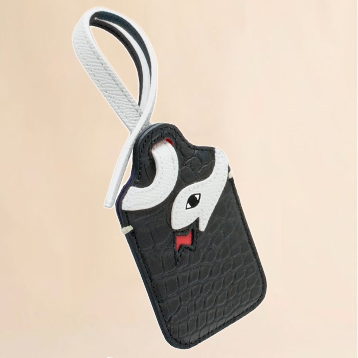 クロコダイル　チャーム　クロピー　サバイバルホイッスル付き　ブラック