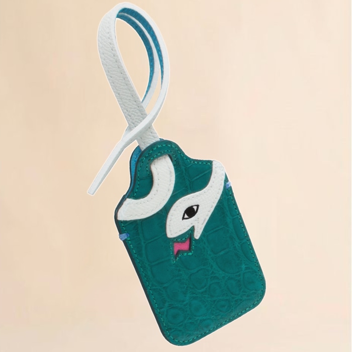 クロコダイル　チャーム　クロピー　サバイバルホイッスル付き　グリーン