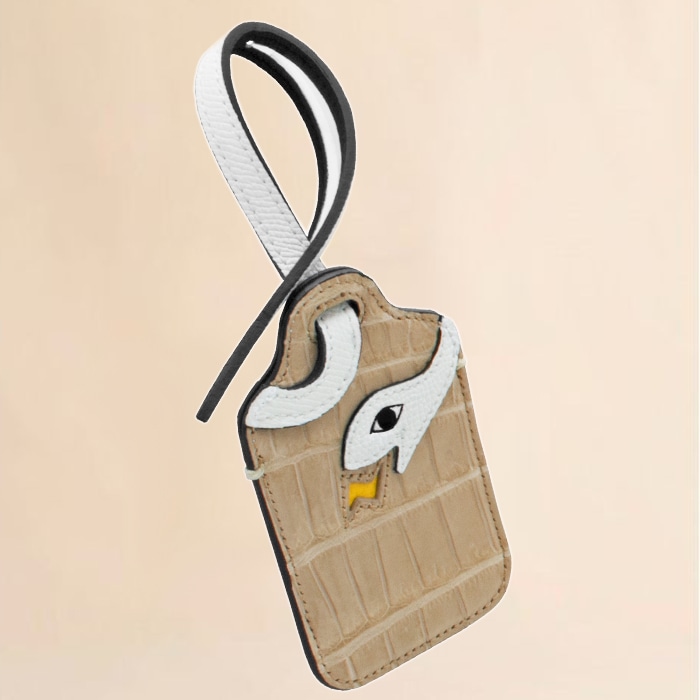 クロコダイル　チャーム　クロピー　サバイバルホイッスル付き　ベージュ