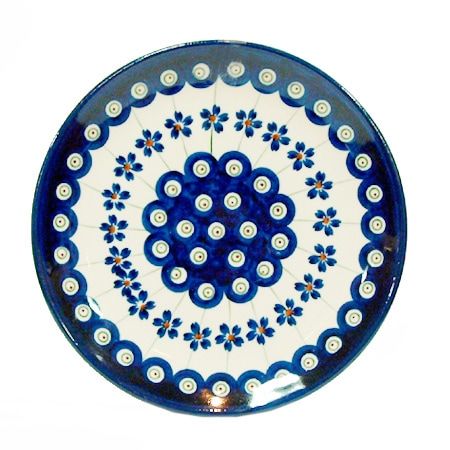 ポーランド陶器　ポーリッシュポタリー　「ボレスワヴィエツ」 プレート16cm　GU818-166A　ピーコック/さくら柄