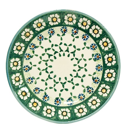 ポーランド陶器　ポーリッシュポタリー　「WIZA」 プレート17cm　W200-25A　カモミール柄