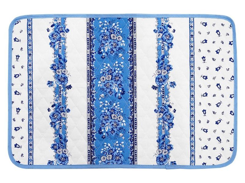 フランス製キルティングランチョンマット（両面使用可）◆FLMK-TRAD-WB トラディション/ホワイト