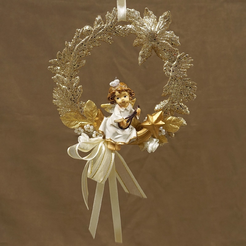 ザルツブルグのクリスマス飾り　天使のリース リング/マンドリン　RSP-AGL-RING2