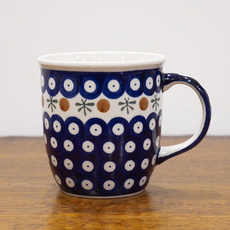 ポーランド陶器　ポーリッシュポタリー 「ボレスワヴィエツ」 マグカップ大（約360cc）　GU1105-41