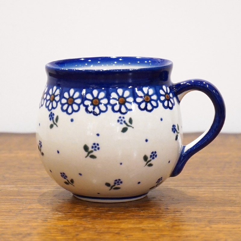 ポーランド陶器　ポーリッシュポタリー 「VENA」 マグカップ大（約340cc） V352-C022