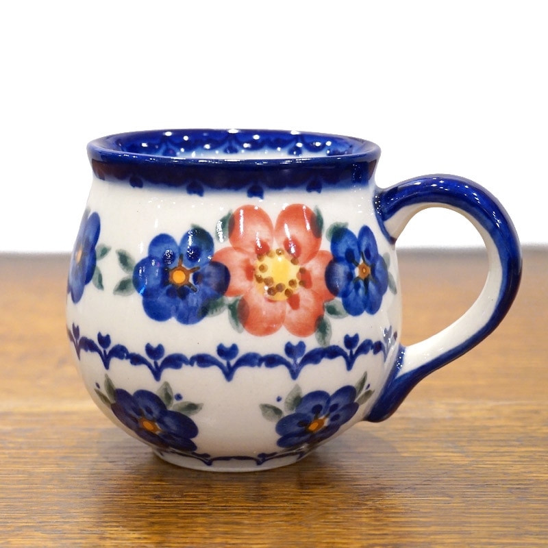 ポーランド陶器　ポーリッシュポタリー 「VENA」 マグカップ（約220cc） V337-U072