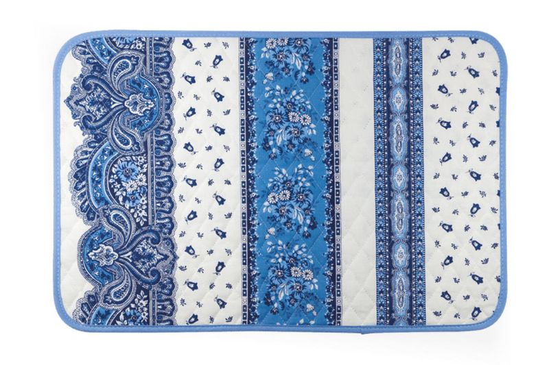 フランス製キルティングランチョンマット（両面使用可）◆FLMK-TRAD-WB2 トラディション/ホワイト