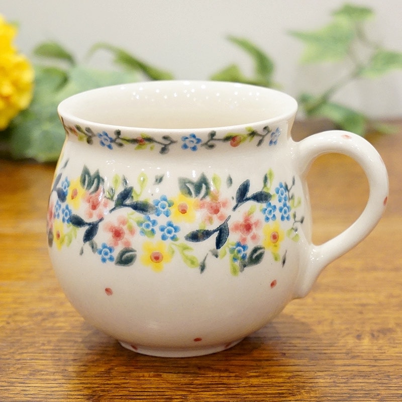 ポーランド陶器　ポーリッシュポタリー 「VENA」 マグカップ大（約340cc） V352-C119